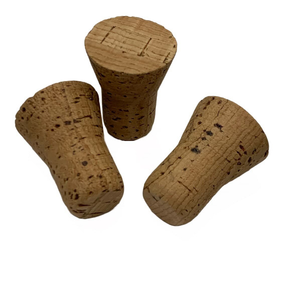 Tapered natural cork flange